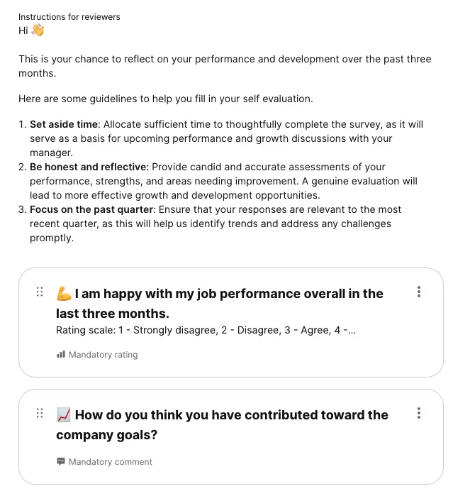 The best 17 performance review templates to grow your people zavvy